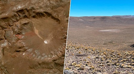 En Argentina hay un inmenso cráter que se creía volcánico: se parece tanto a Marte que su posible origen es espacial