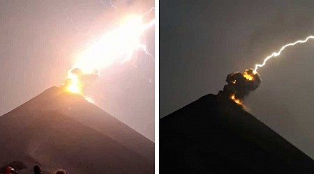 Breathtaking Videos Capture Lightning Striking an Erupting Volcano in Guatemala