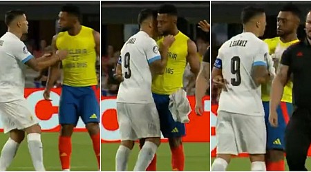 Luis Suarez Sparks Mass Brawl Between Colombia and Uruguay Players
