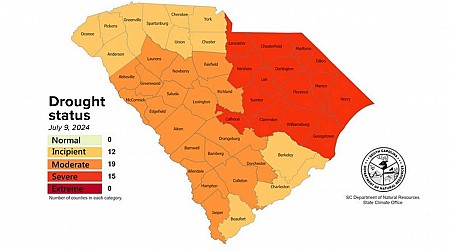 SCDNR releases drought map of South Carolina