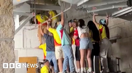 Fans use stadium air vents to get into Copa America
