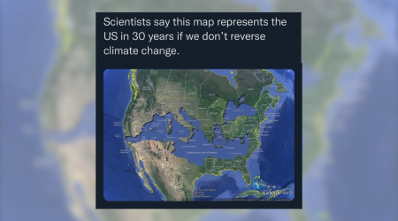 Map Shows Fate of US 'If We Don't Reverse Climate Change'?