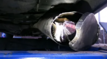 Fentanyl, heroin, cocaine found "ingeniously concealed" in car muffler at U.S.-Mexico border