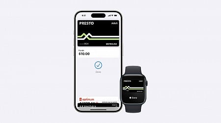 Apple Wallet App Now Works With PRESTO Fare Card in Toronto Area