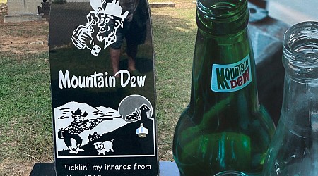 Tennessee Cemetery Has a Creepy Mountain Dew Headstone