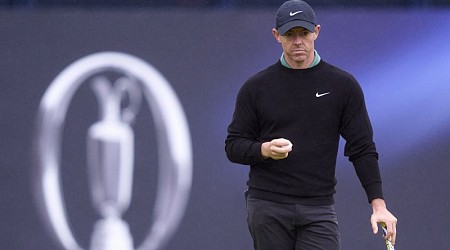 Open Championship: Rory McIlroy loses ball to train tracks as he and Bryson DeChambeau are derailed by grueling starts