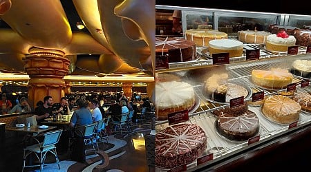 I'm a Brit who went to the Cheesecake Factory for the 1st time. The portion sizes blew me away, but I couldn't decide if the decor was opulent or tacky.