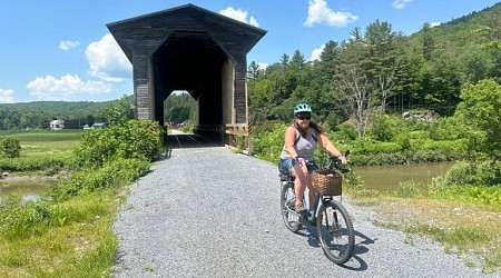 Hikers and cyclists can now cross Vermont, a year after floods