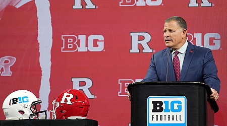 Rutgers coach Greg Schiano discusses USC football game at Big Ten media days