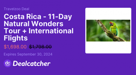 Travelzoo - Costa Rica - 11-Day Natural Wonders Tour + International Flights $1698