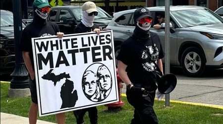 White supremacists march in Michigan...