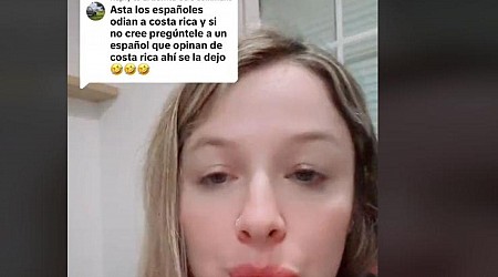 Le dicen que los españoles odian a los de Costa Rica y ella responde tajante