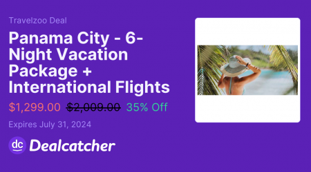 Travelzoo - Panama City - 6-Night Vacation Package + International Flights $1299