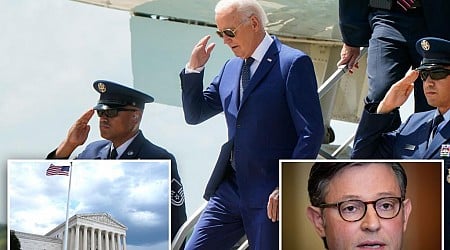 Biden bizarrely calls Mike Johnson 'dead on arrival' after House speaker knocks Supreme Court overhaul
