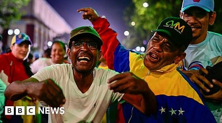 Choreographed celebrations in Venezuela as Maduro claims win