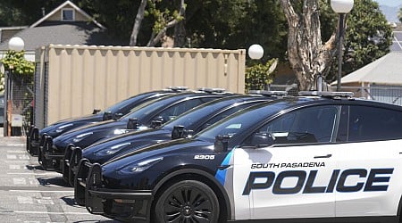 California city unveils nation's first all electric vehicle police fleet