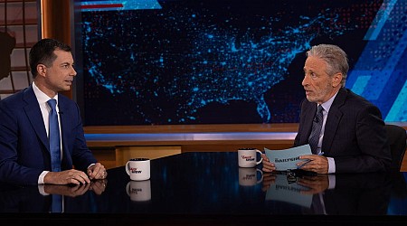 Pete Buttigieg, on Jon Stewart, is being really coy about the VP vetting process