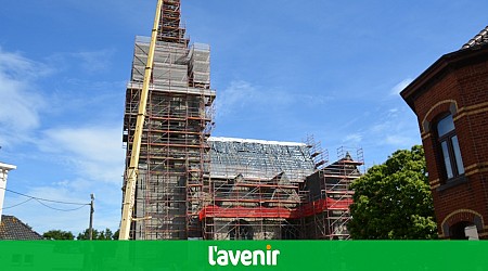 Le très problématique clocher de l’église Saint-Martin de Chièvres