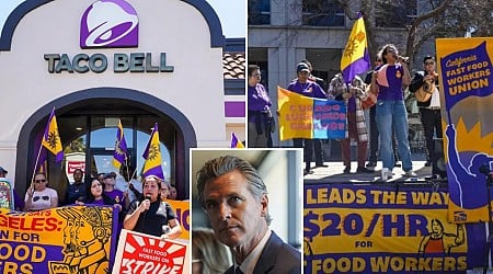 California fast food workers demand another minimum wage increase - four months after $4 raise