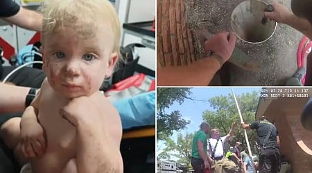 Kansas toddler rescued after falling 9 feet down hole into PVC pipe