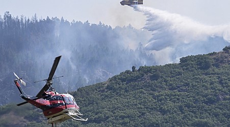 Firefighters continue battling massive wildfire in California ahead of thunderstorms