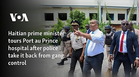 Haitian prime minister tours Port au Prince hospital after police take it back from gang control