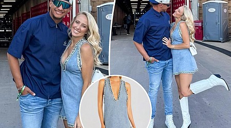 Pregnant Brittany Mahomes rocks bedazzled minidress at Morgan Wallen concert with husband Patrick