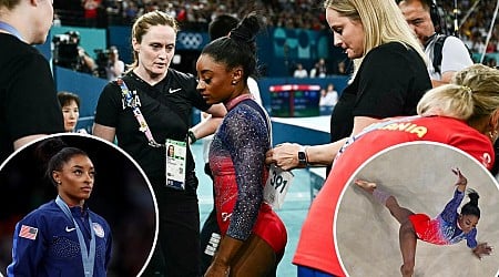 Simone Biles comes up just short of gold in heartbreaking end to Olympics