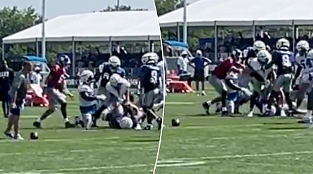 Daniel Jones in middle of Giants, Lions training camp fight