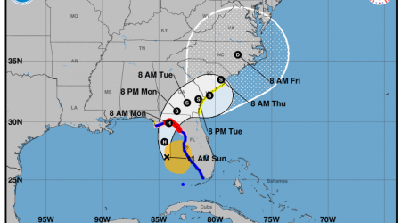 Florida prepares for the arrival of a strengthening Tropical Storm Debby