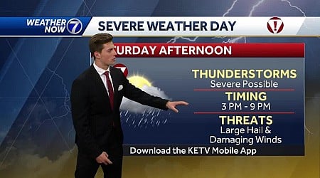 Severe Weather Day on Saturday for the possibility of strong storms