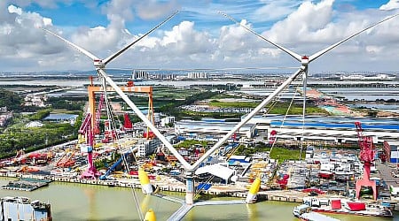 Cette gigantesque double éolienne peut encaisser un ouragan de catégorie 5