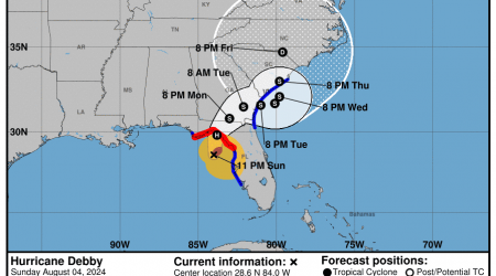 Hurricane Debby forms as Florida landfall with 'catastrophic rain' looms. Evacuations ordered