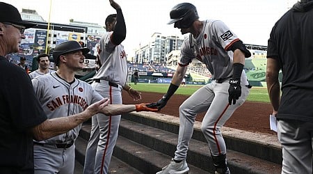 Chapman homers in his third straight game as the Giants beat the Nationals 4-1