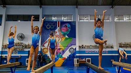 Brazil’s Olympic champion Rebeca Andrade inspires girls at her hometown gym where career began