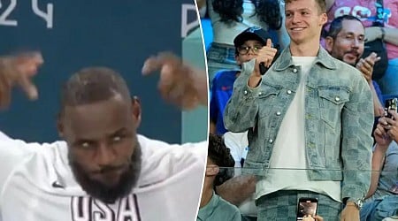 LeBron James mistakenly thinks crowd is cheering for him at Olympics