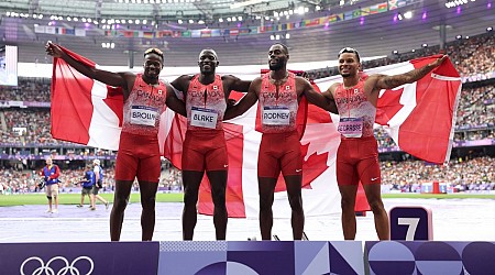 B.C.'s Jerome Blake helps Canada win 1st gold in 4x100 since 1996