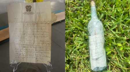 Florida woman finds WWII-era message in a bottle while cleaning up Hurricane Debby debris