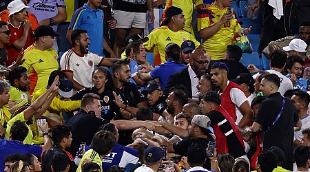 Jugadores y aficionados de Colombia y Uruguay se enfrentan tras semifinal de la Copa América