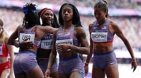 Sha’Carri Richardson, Gabby Thomas Lead Team USA to Olympic Gold 4 x 100-M Relay Win