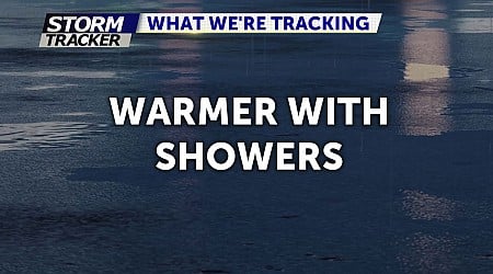 Warmer weekend with showers