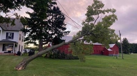 Debby causes delays at Logan, outages in Vermont