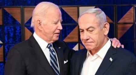 Biden is staying in the race for now to stick it to Netanyahu his advisors believe, according to a new report