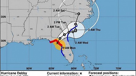 Major flooding possible in SC as Hurricane Debby is forecast to drench Columbia area