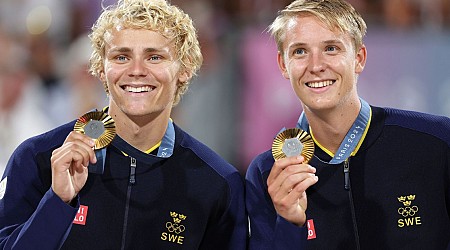 Swedes Ahman, Hellvig win beach volleyball gold