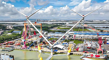 Cette gigantesque double éolienne peut encaisser un ouragan de catégorie 5