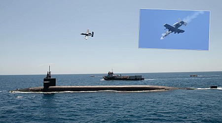 A-10 Warthogs Escort Ballistic Missile Submarine USS Wyoming