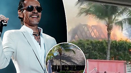 Marc Anthony’s house in Dominican Republic bursts into flames, blaze caught on camera