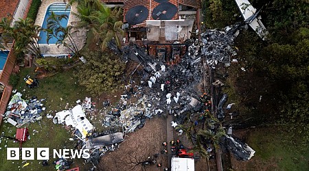 Bodies recovered after 62 die in Brazil plane crash