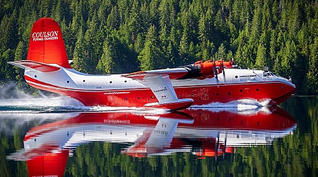 Iconic water bomber soars for its final flight to North Saanich